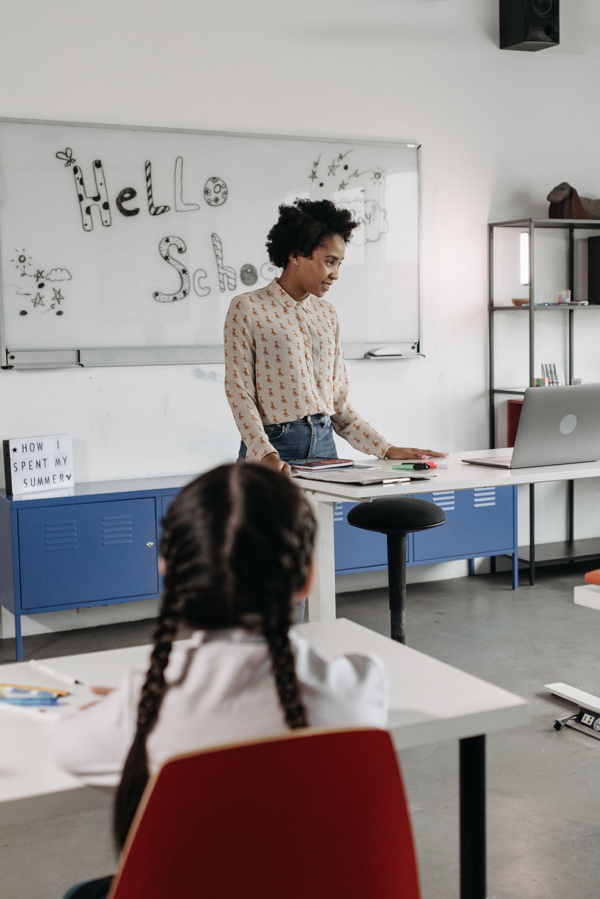 Administrator in a school front office