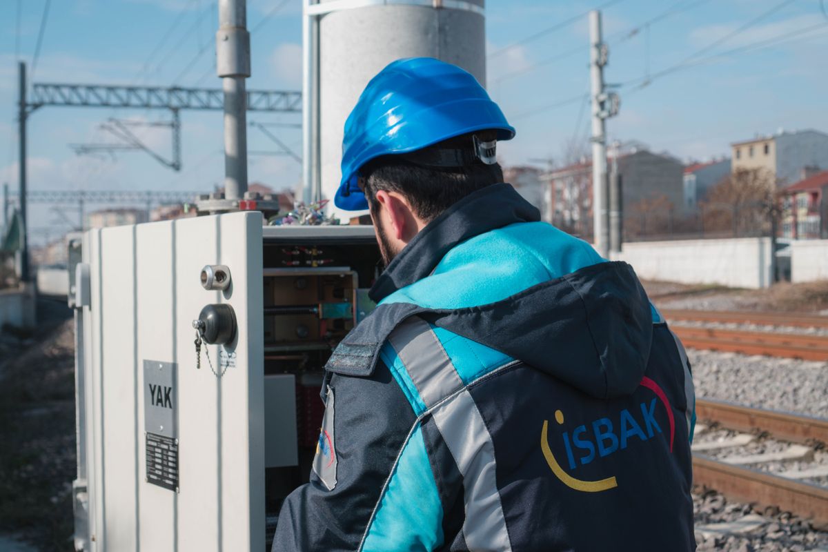 Utility engineer working on electrical power infrastructure