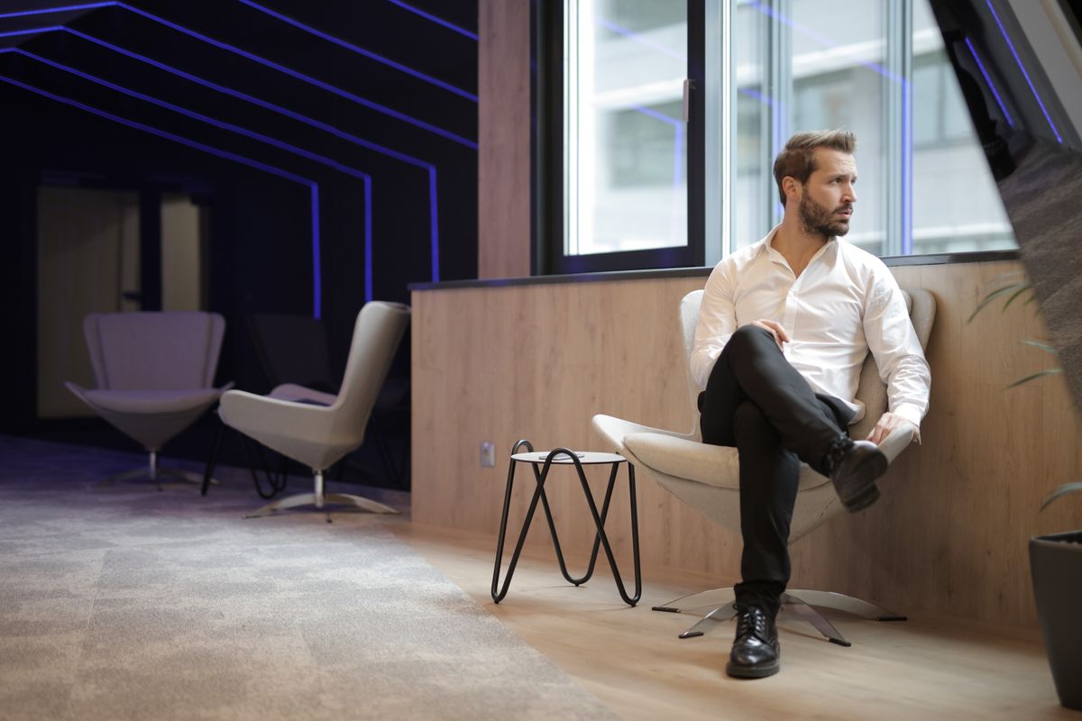 Independent technology advisor in a bright modern office