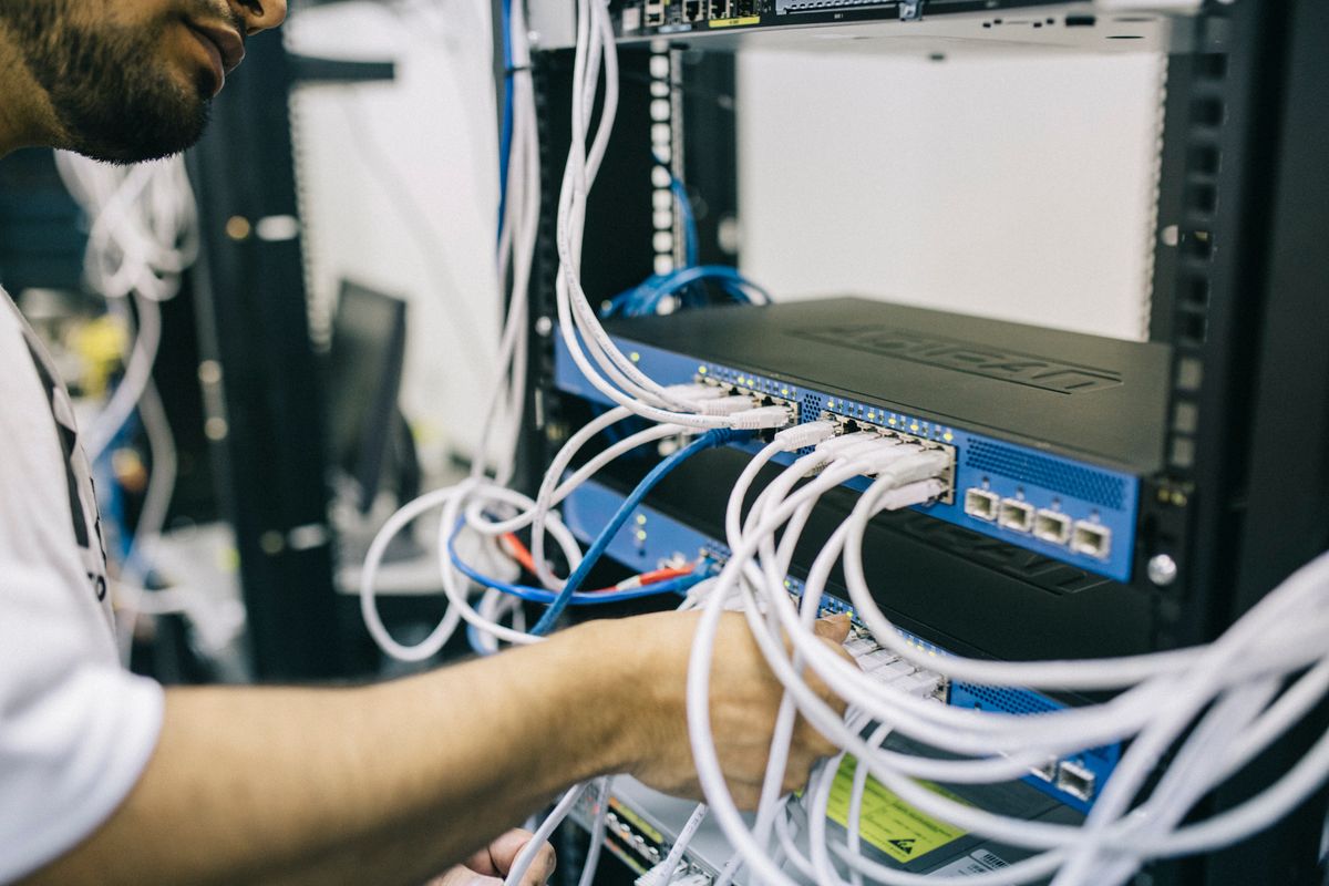 Network cabling in a data center